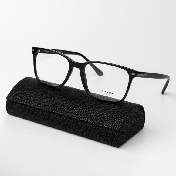 Prada Men Eyeglasses Black Square PR14WV 1AB1O1 BRAND NEW - Picture 1 of 11